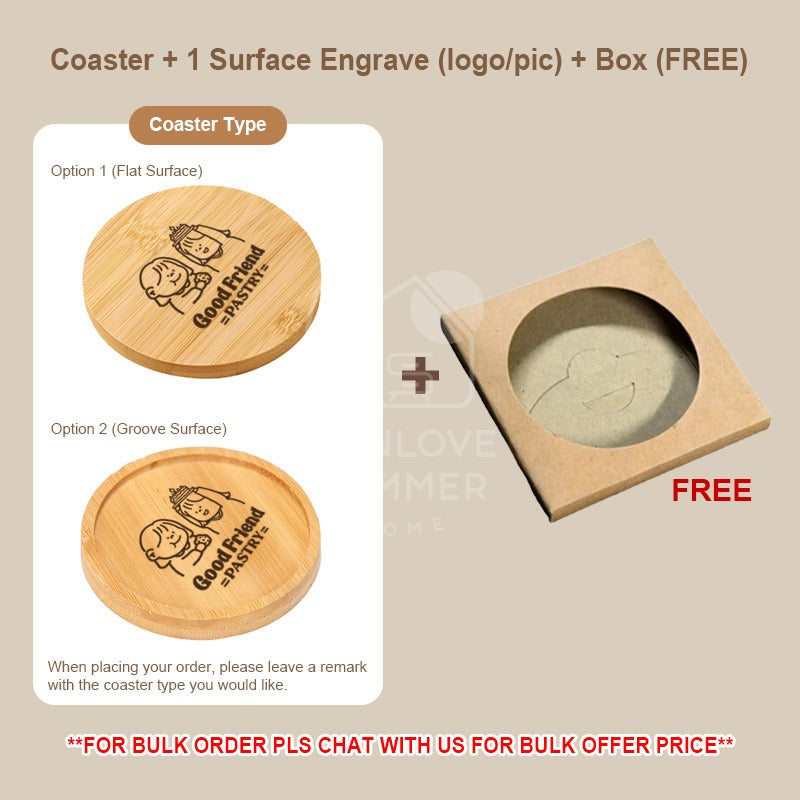 Personalized Bamboo Coaster