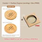 Personalized Bamboo Coaster