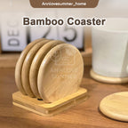 【𝗔𝗦𝗛】Personalized Bamboo Coaster Set