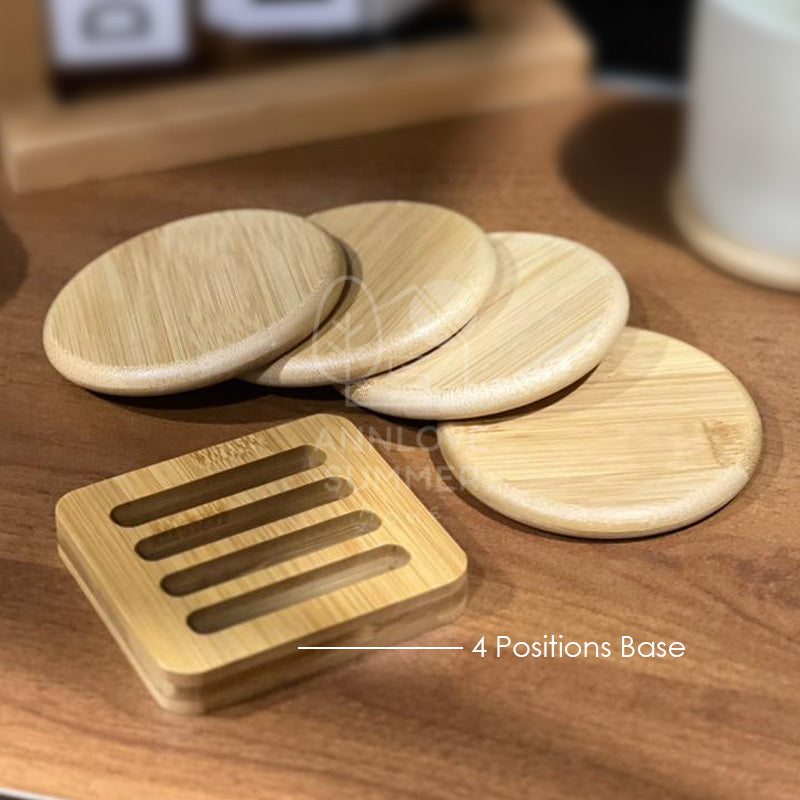 【𝗔𝗦𝗛】Personalized Bamboo Coaster Set