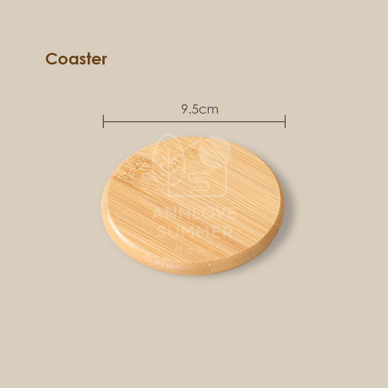 【𝗔𝗦𝗛】Personalized Bamboo Coaster Set