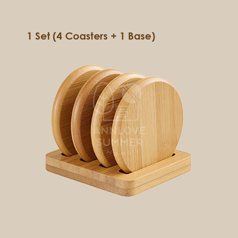 【𝗔𝗦𝗛】Personalized Bamboo Coaster Set