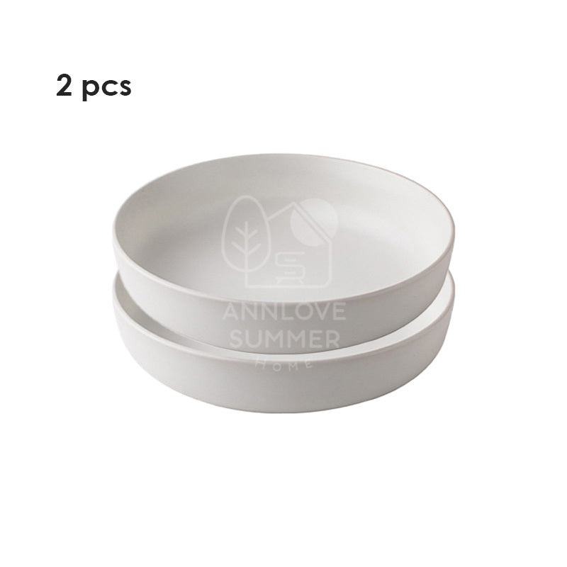 【𝗔𝗦𝗛】8 inch Ceramic Deep Plate (Thick)