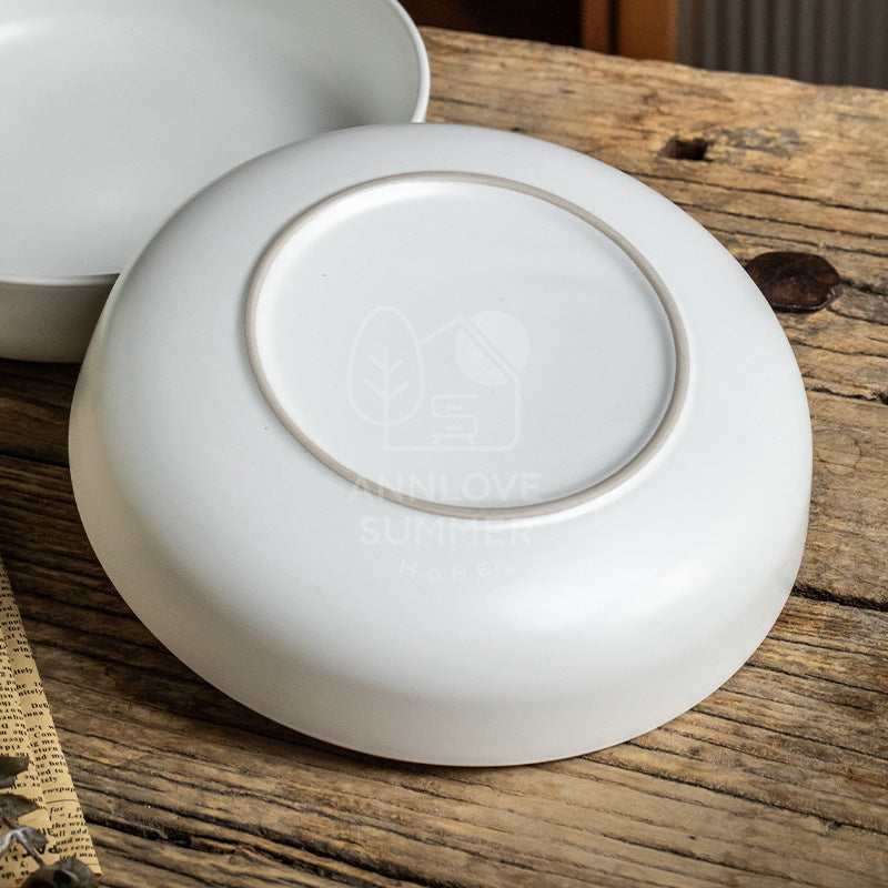 【𝗔𝗦𝗛】8 inch Ceramic Deep Plate (Thick)