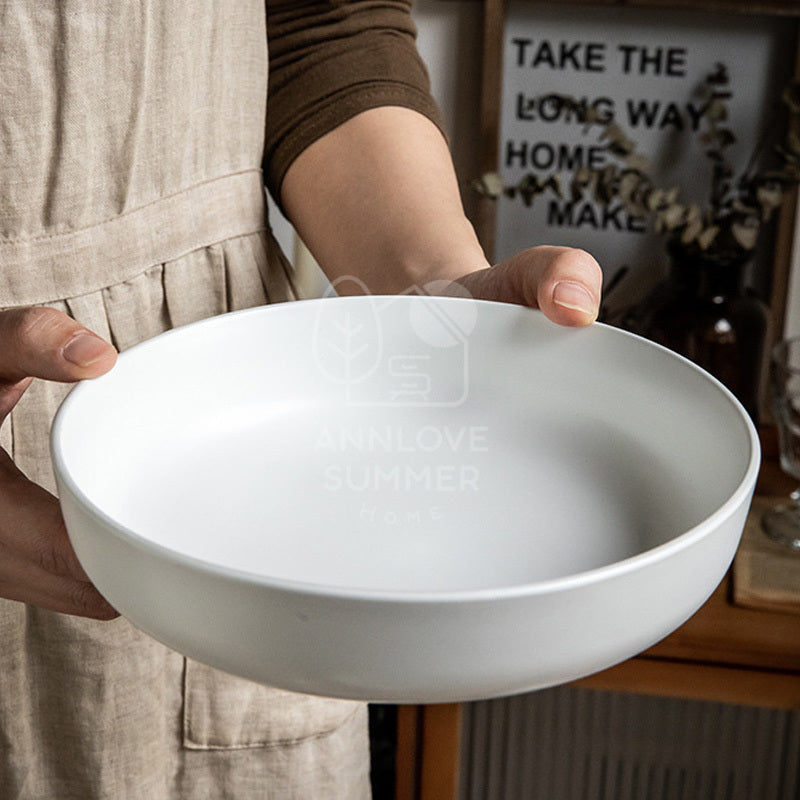 【𝗔𝗦𝗛】8 inch Ceramic Deep Plate (Thick)