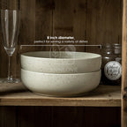 【𝗔𝗦𝗛】8 inch Sesame Glazed Ceramic Deep Plate (Thick)