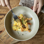 【𝗔𝗦𝗛】8 inch Sesame Glazed Ceramic Deep Plate (Thick)