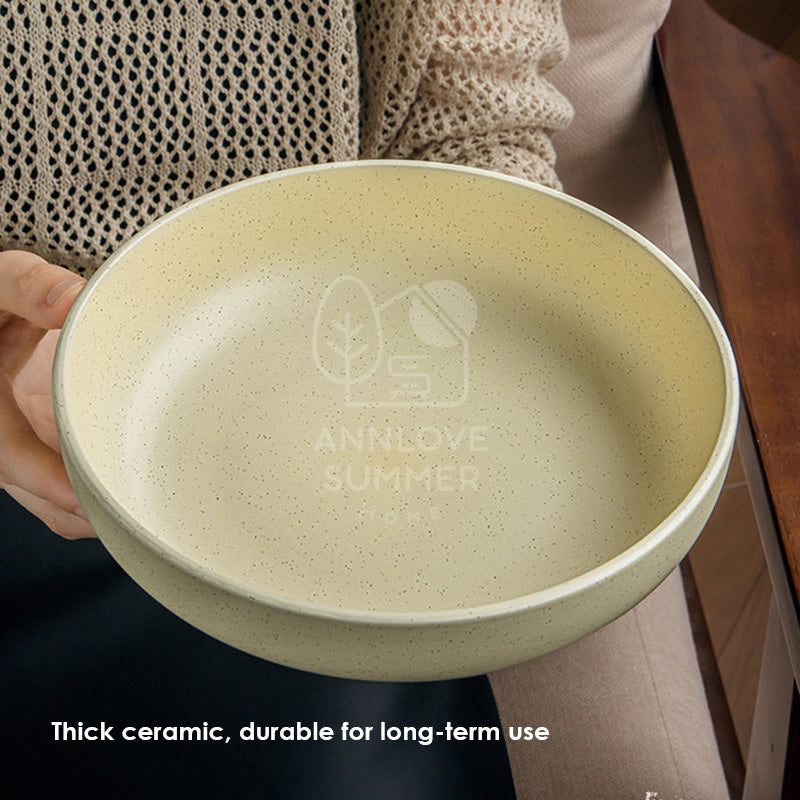 【𝗔𝗦𝗛】8 inch Matte Yellow Ceramic Deep Plate (Thick)