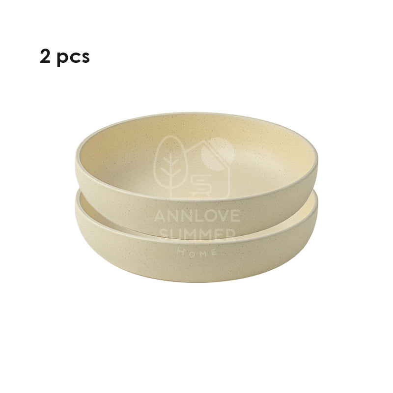 【𝗔𝗦𝗛】8 inch Matte Yellow Ceramic Deep Plate (Thick)