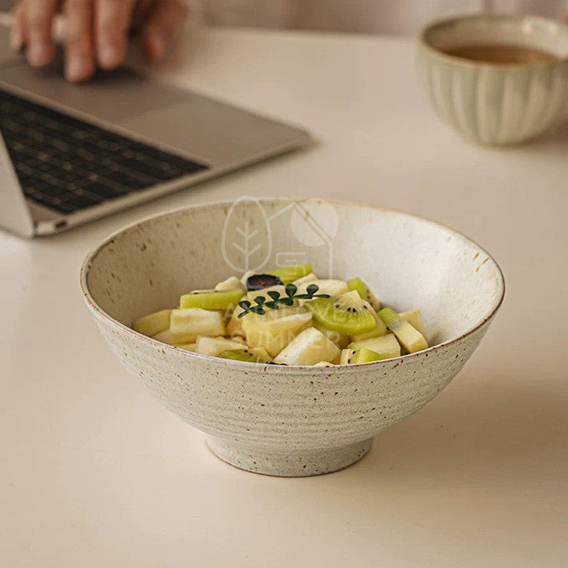 【𝗔𝗦𝗛】Vintage Ribbed Ceramic Bowl
