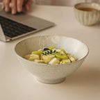 【𝗔𝗦𝗛】Vintage Ribbed Ceramic Bowl