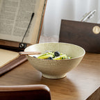 【𝗔𝗦𝗛】Vintage Ribbed Ceramic Bowl