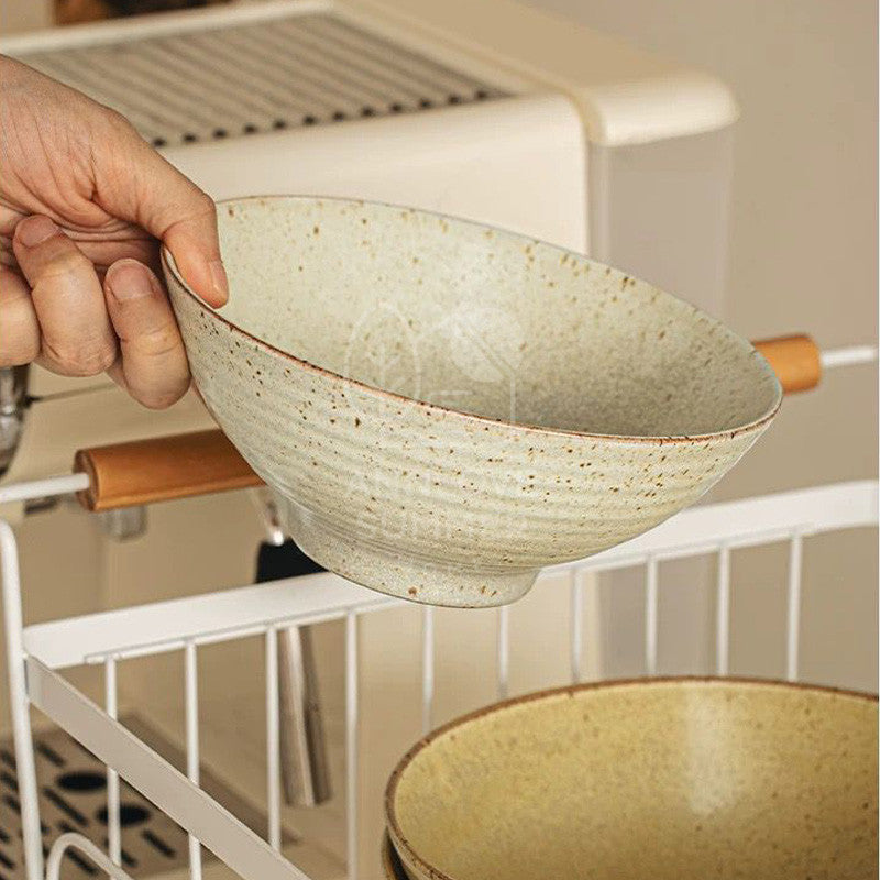 【𝗔𝗦𝗛】Vintage Ribbed Ceramic Bowl