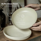 【𝗔𝗦𝗛】 8.5 inch Soft Sand Matte Ceramic Deep Plate (Thick)