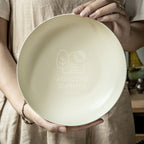 【𝗔𝗦𝗛】 8.5 inch Soft Sand Matte Ceramic Deep Plate (Thick)