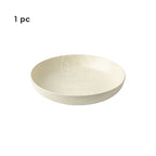 【𝗔𝗦𝗛】 8.5 inch Soft Sand Matte Ceramic Deep Plate (Thick)