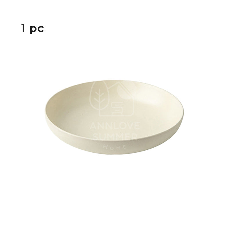 【𝗔𝗦𝗛】 8.5 inch Soft Sand Matte Ceramic Deep Plate (Thick)