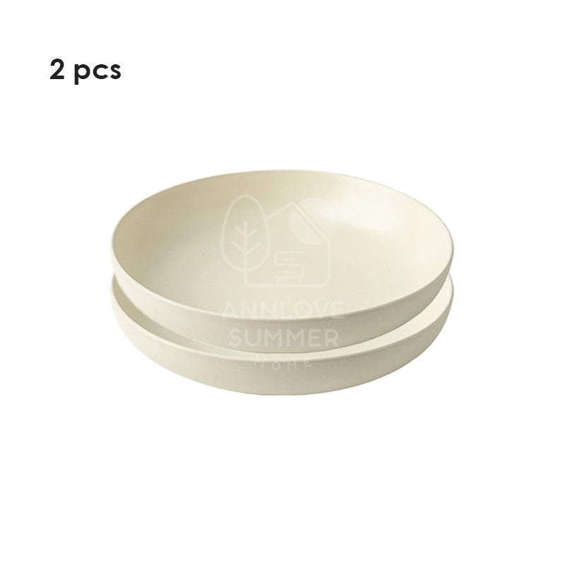【𝗔𝗦𝗛】 8.5 inch Soft Sand Matte Ceramic Deep Plate (Thick)