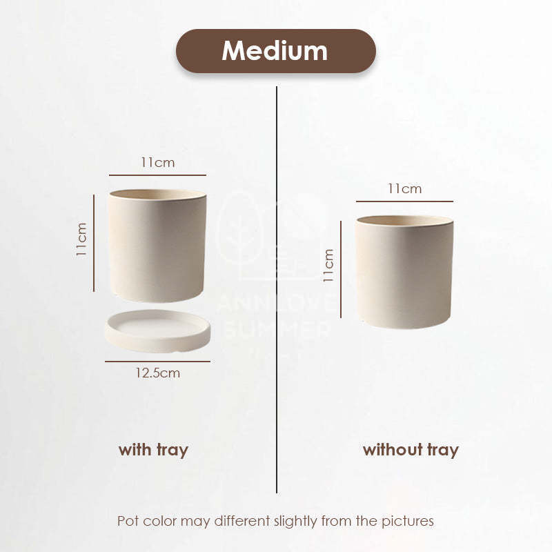 【𝗔𝗦𝗛】Nordic Ceramic Plant Pot (Cylinder)