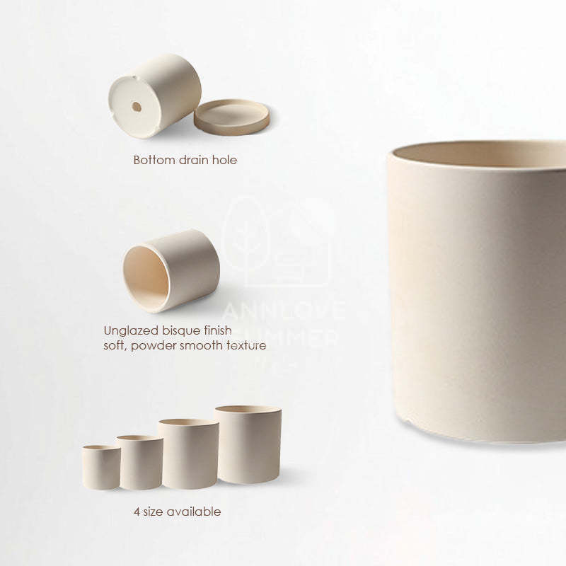 【𝗔𝗦𝗛】Nordic Ceramic Plant Pot (Cylinder)