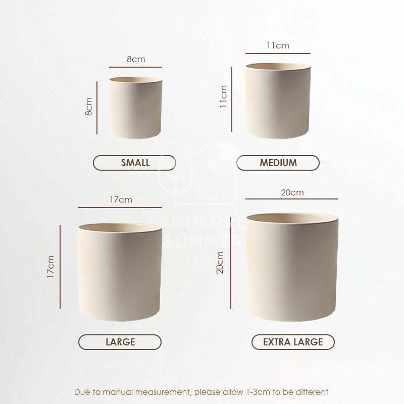 【𝗔𝗦𝗛】Nordic Ceramic Plant Pot (Cylinder)