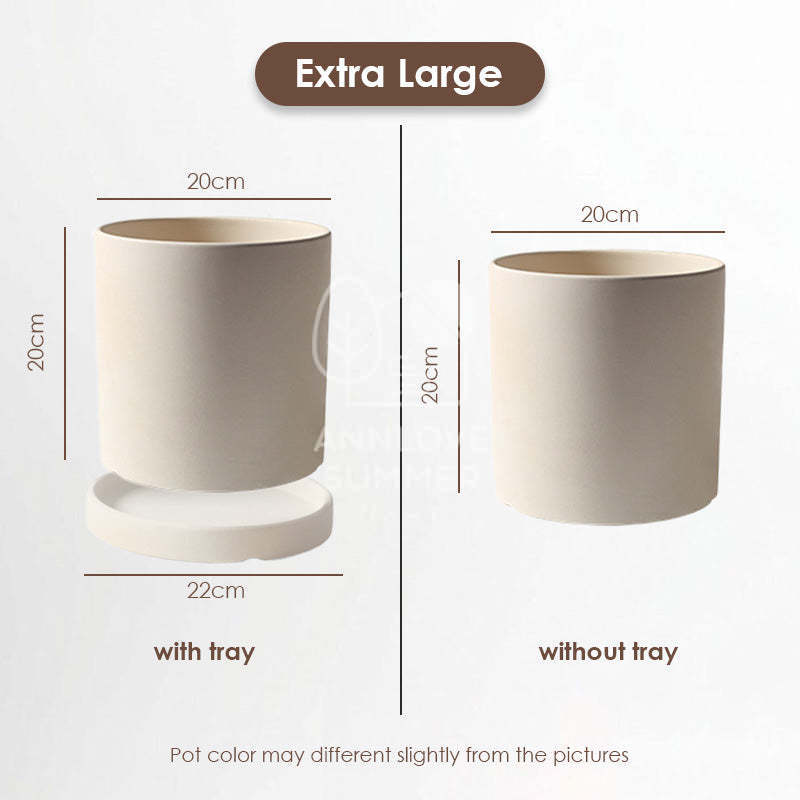 【𝗔𝗦𝗛】Nordic Ceramic Plant Pot (Cylinder)
