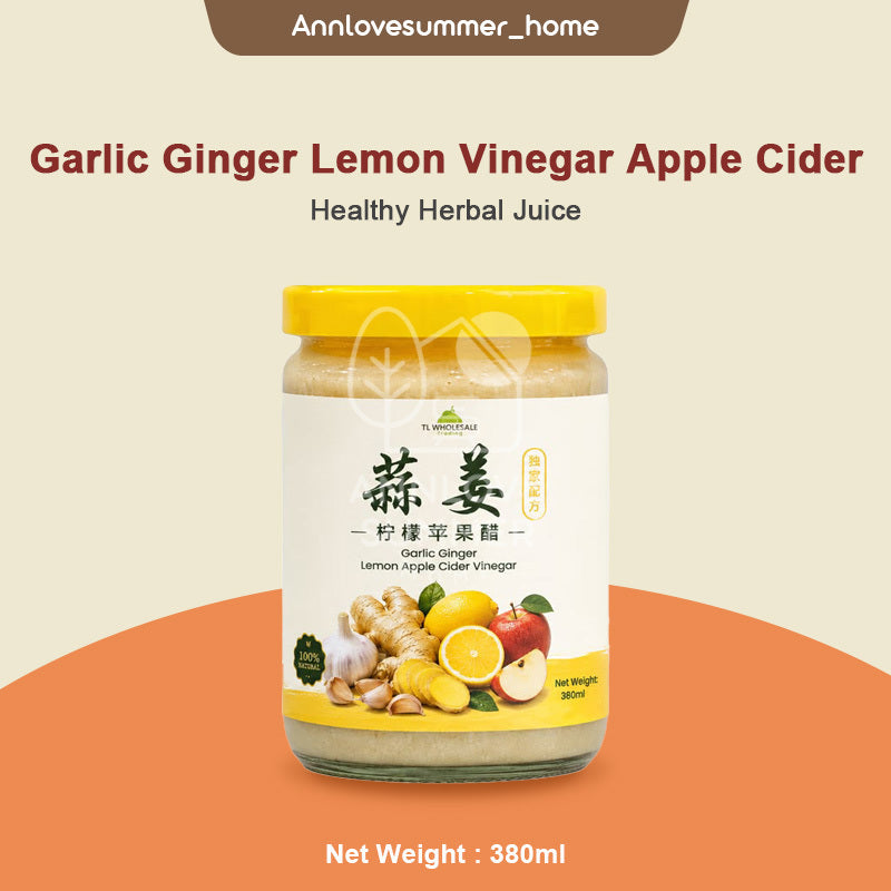 Organic Garlic Ginger Lemon Apple Cider Vinegar Juice