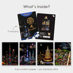【𝗔𝗦𝗛】【4 in 1】A5 Scratch Card (China Famous Building)