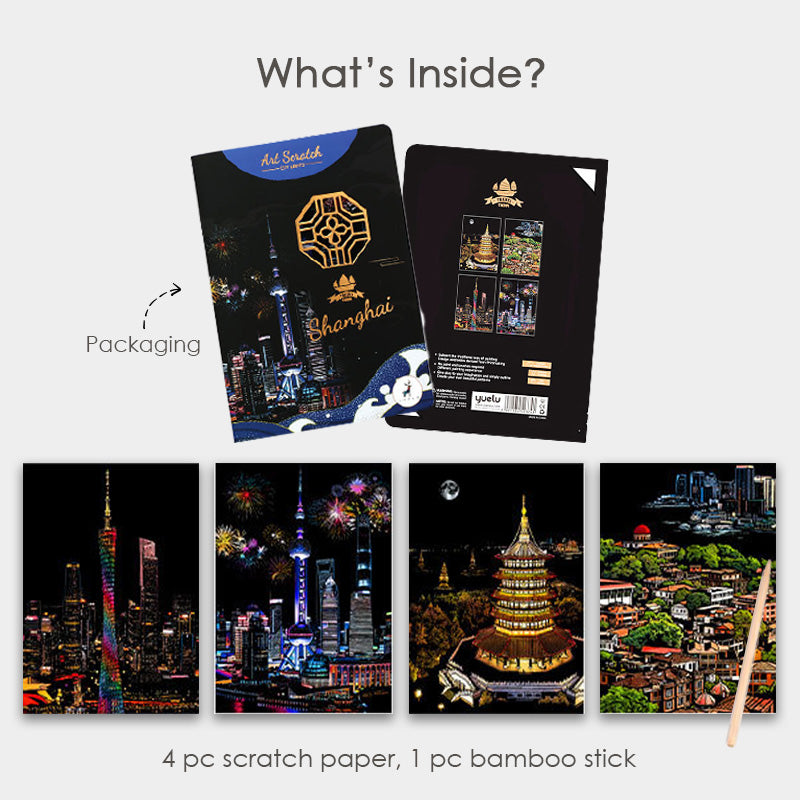 【𝗔𝗦𝗛】【4 in 1】A5 Scratch Card (China Famous Building)