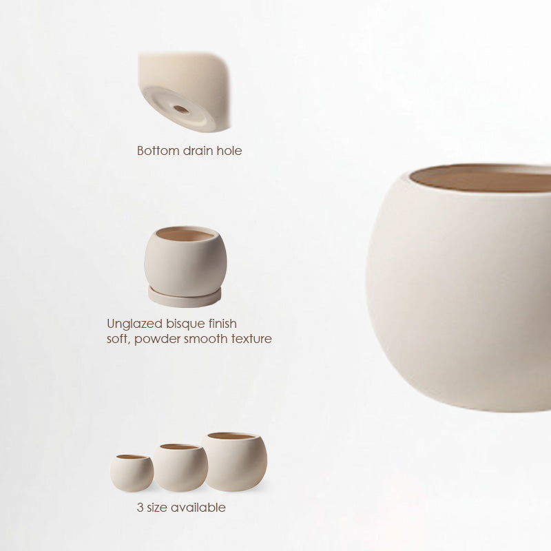 【𝗔𝗦𝗛】Nordic Ceramic Plant Pot (Round)