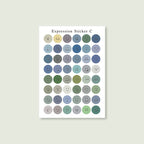 【𝗔𝗦𝗛】[2PCS]IG Smiley Face 😃😉 Stickers Set Scrapbooking Label Sticker Color Dots 笑脸表情贴纸
