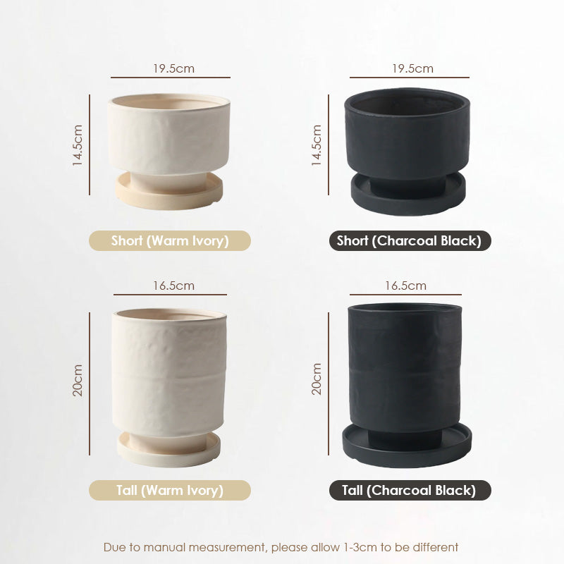 【𝗔𝗦𝗛】Nordic Ceramic Plant Pot (Footed)