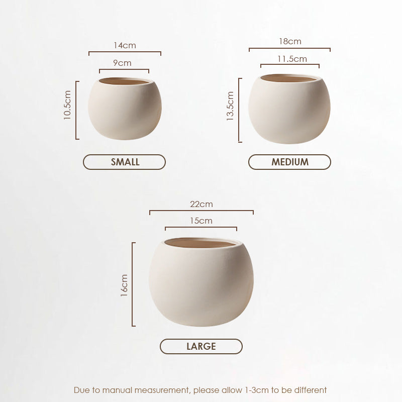 【𝗔𝗦𝗛】Nordic Ceramic Plant Pot (Round)