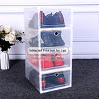 【𝗔𝗦𝗛】Harder Soft PP Shoe Storage Box Plastic Stackable Rack Foldable Organizer Box Penyimpan Kotak Rak Kasut Lipat 收纳鞋盒