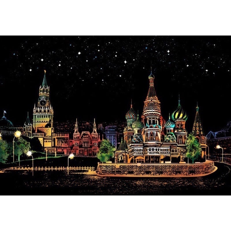 【𝗔𝗦𝗛】【BUY 2 FREE PEN】A3 Art Scratch Card (Colorful)