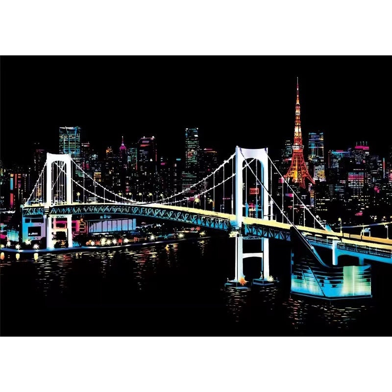 【𝗔𝗦𝗛】【BUY 2 FREE PEN】A3 Art Scratch Card (Colorful)