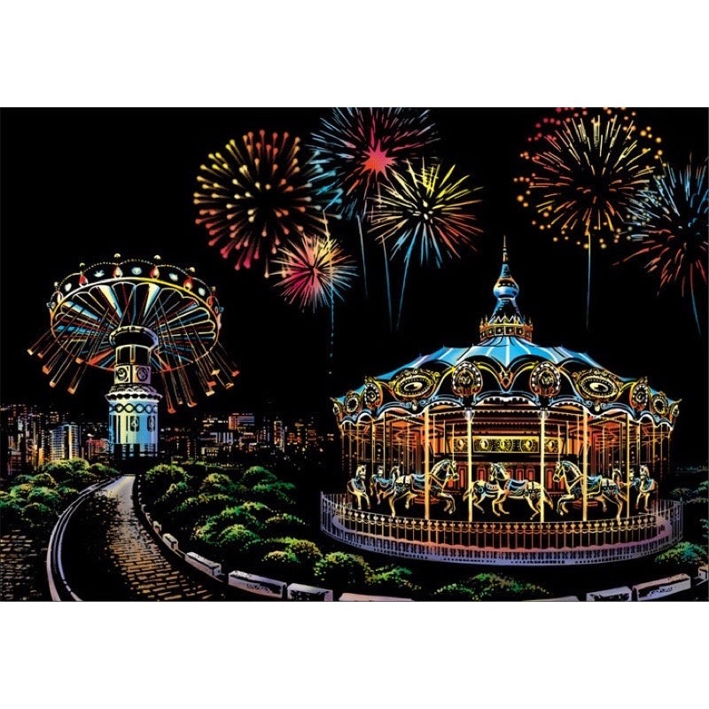 【𝗔𝗦𝗛】【BUY 2 FREE PEN】A3 Art Scratch Card (Colorful)