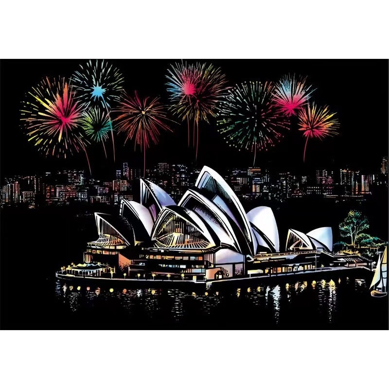 【𝗔𝗦𝗛】【BUY 2 FREE PEN】A3 Art Scratch Card (Colorful)