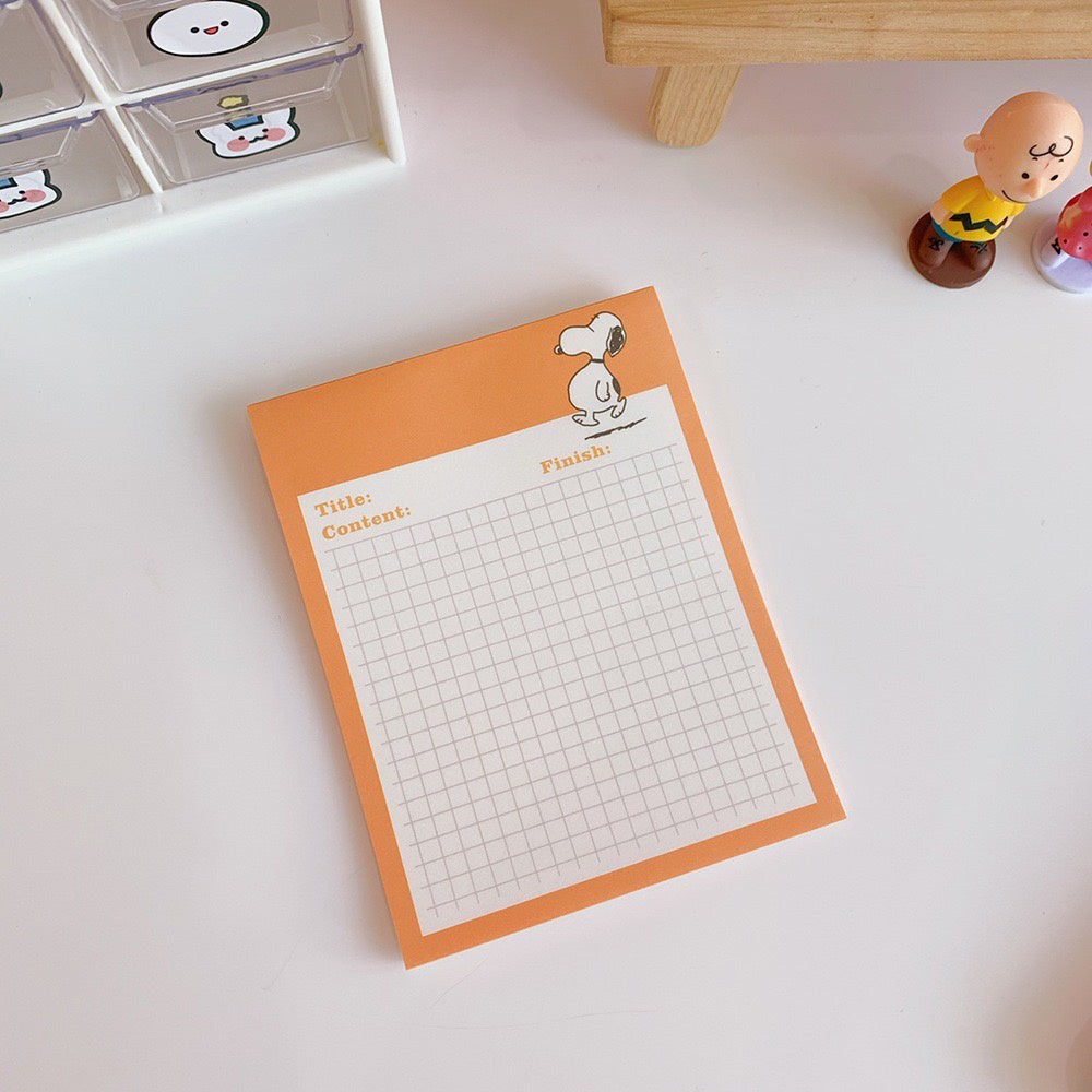【𝗔𝗦𝗛】【Snoopy Theme】Notepad Korean Ins Memopad Lovely Cute Cartoon Sticker Marker Memo Notepad Stationery 便签本 Buku Nota