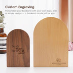 【𝗔𝗦𝗛】Sturdy Wooden Bookend Solid Wood Adjustable Desktop Book Holder Custom Logo Engraving Available