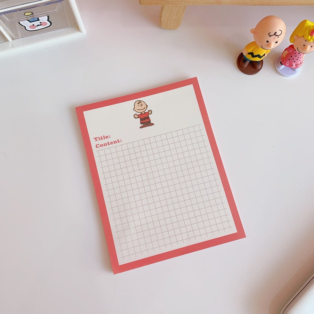【𝗔𝗦𝗛】【Snoopy Theme】Notepad Korean Ins Memopad Lovely Cute Cartoon Sticker Marker Memo Notepad Stationery 便签本 Buku Nota