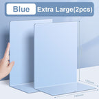 【𝗔𝗦𝗛】【2 pcs 1 set】Muji Metal Bookends Heavy-Duty Shelves Home Office Book Shelf Organization Penjaga Buku Logam简约金属书挡板