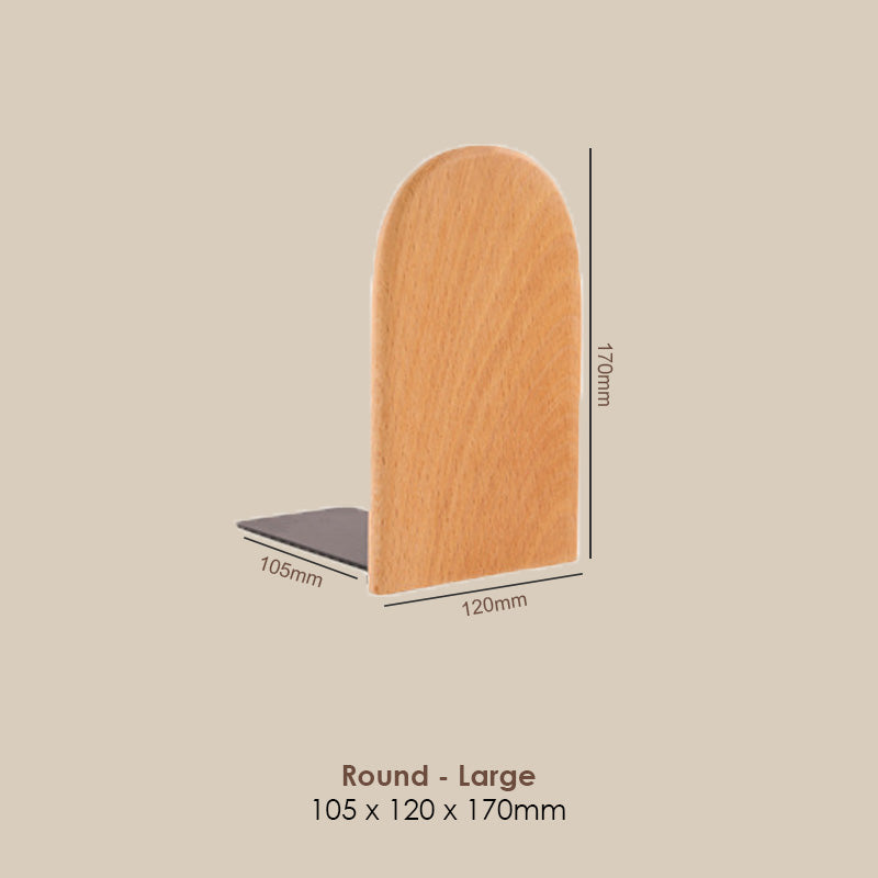 【𝗔𝗦𝗛】Sturdy Wooden Bookend Solid Wood Adjustable Desktop Book Holder Custom Logo Engraving Available