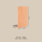 【𝗔𝗦𝗛】Sturdy Wooden Bookend Solid Wood Adjustable Desktop Book Holder Custom Logo Engraving Available