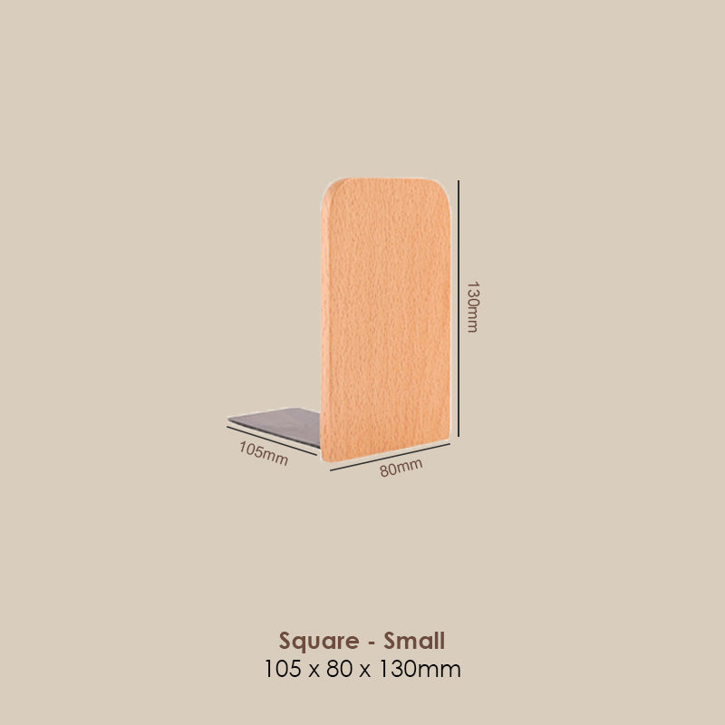 【𝗔𝗦𝗛】Sturdy Wooden Bookend Solid Wood Adjustable Desktop Book Holder Custom Logo Engraving Available