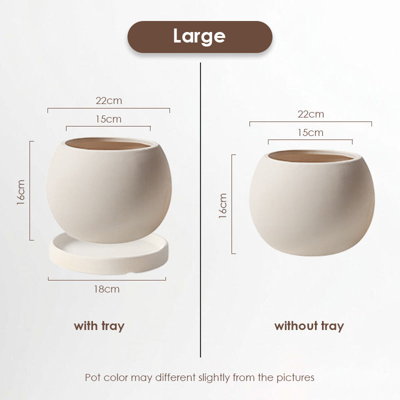 【𝗔𝗦𝗛】Nordic Ceramic Plant Pot (Round)