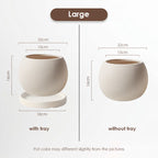 【𝗔𝗦𝗛】Nordic Ceramic Plant Pot (Round)