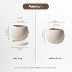 【𝗔𝗦𝗛】Nordic Ceramic Plant Pot (Round)