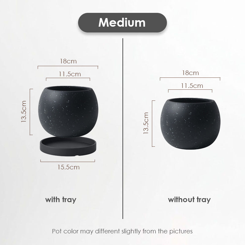 【𝗔𝗦𝗛】Nordic Ceramic Plant Pot (Round)