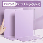 【𝗔𝗦𝗛】【2 pcs 1 set】Muji Metal Bookends Heavy-Duty Shelves Home Office Book Shelf Organization Penjaga Buku Logam简约金属书挡板